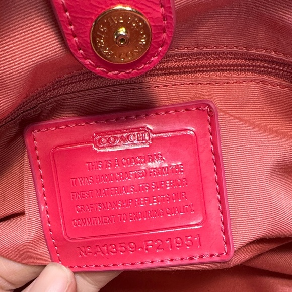Coach Vibrant Pink and Yellow Shoulder Bag - Picture 10 of 11